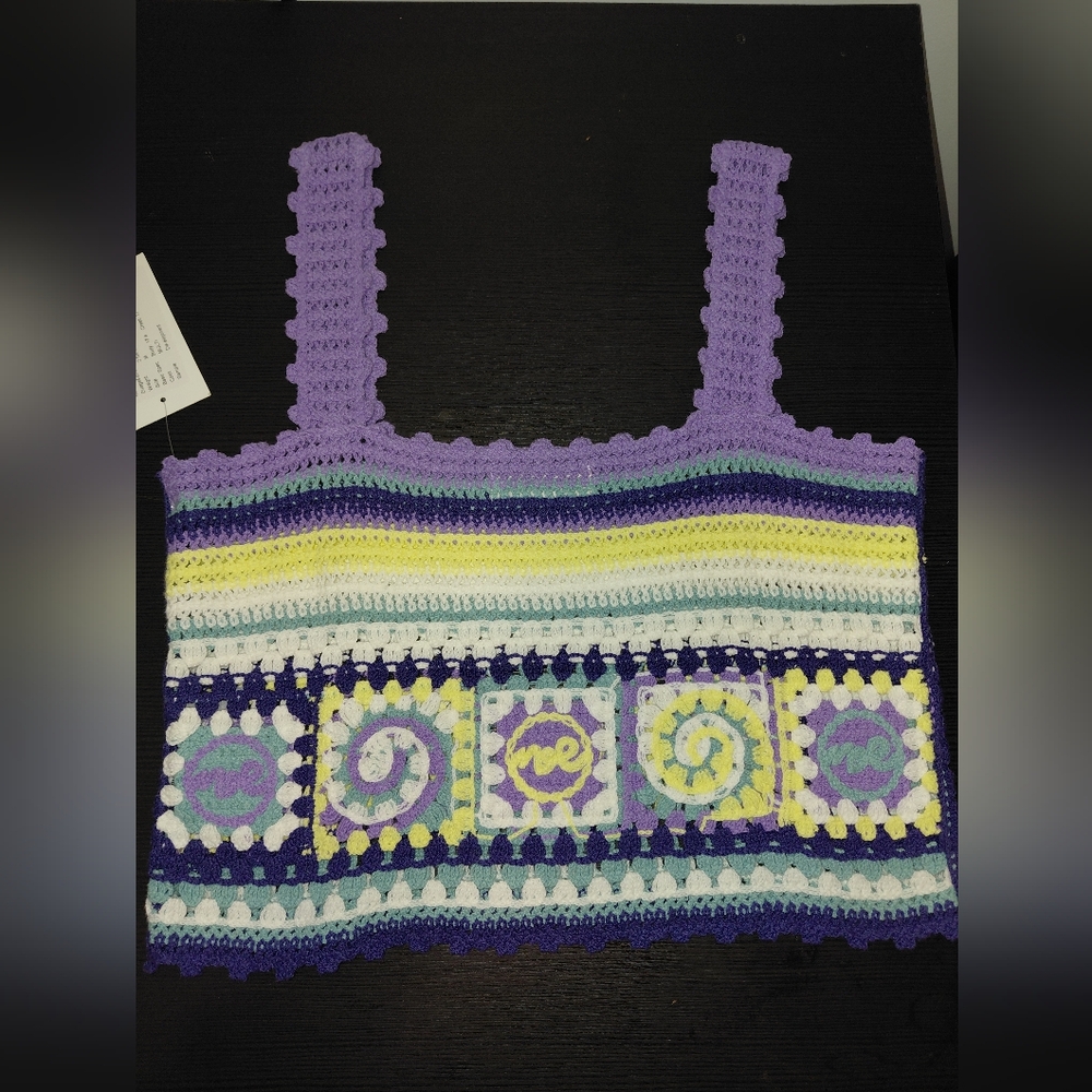 Colorful Crochet Crop Top